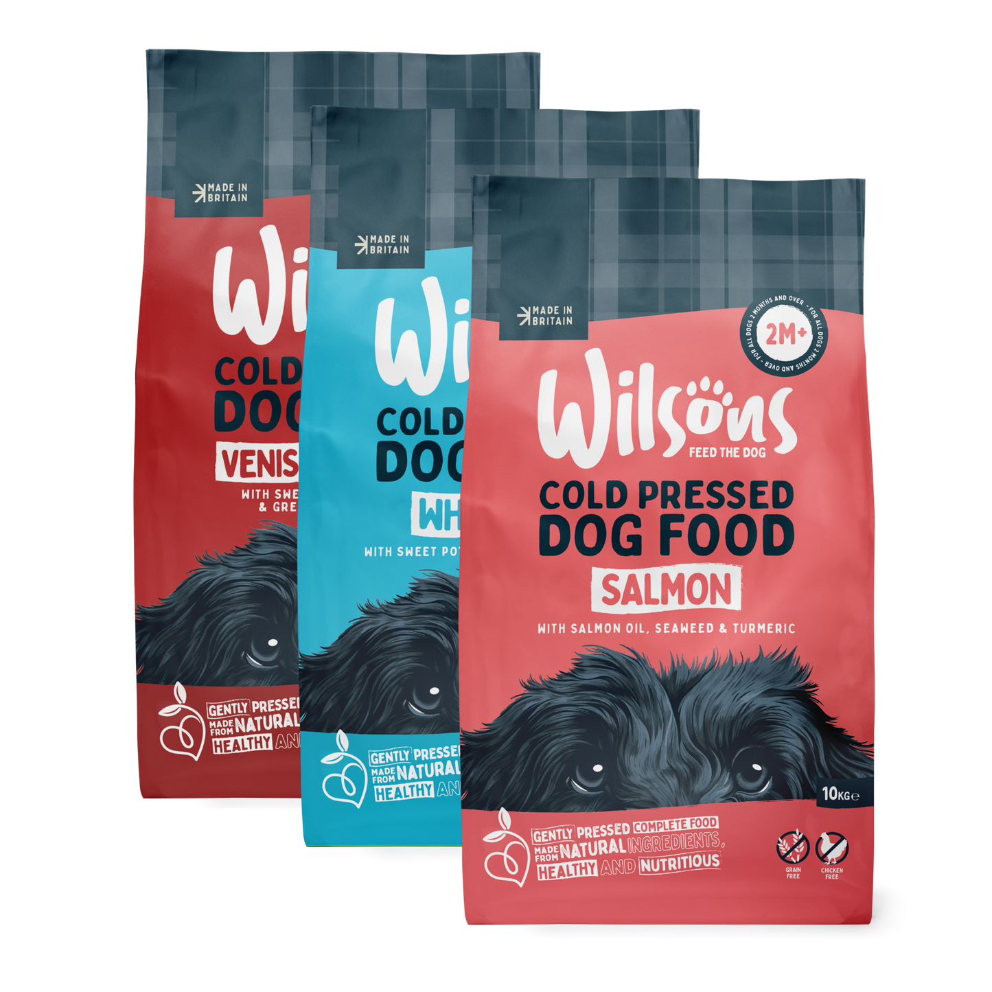 Salmon, Venison & Trout and White Fish Premium Complete Cold Pressed Dog Food Bundle