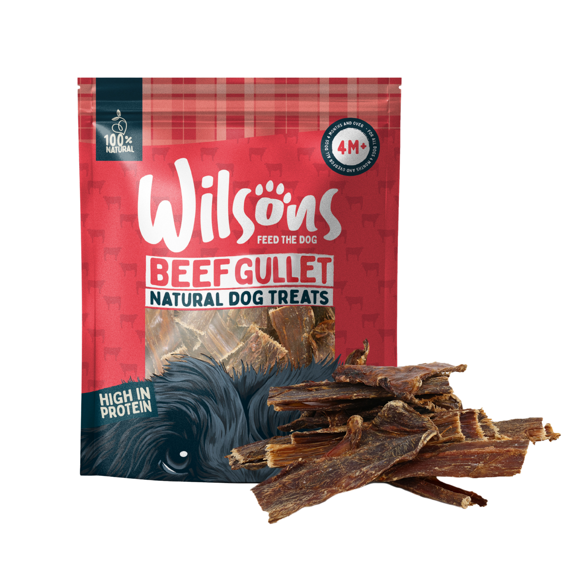 100% Natural Beef Gullet Chews For Dogs - Single Ingredient, Healthy Dog Treat, Fast Delivery