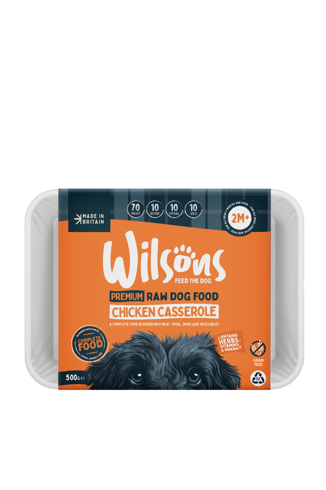Wilsons Chicken Casserole Raw Premium Complete Dog Food Ready To Serve Wilsons Pet Food