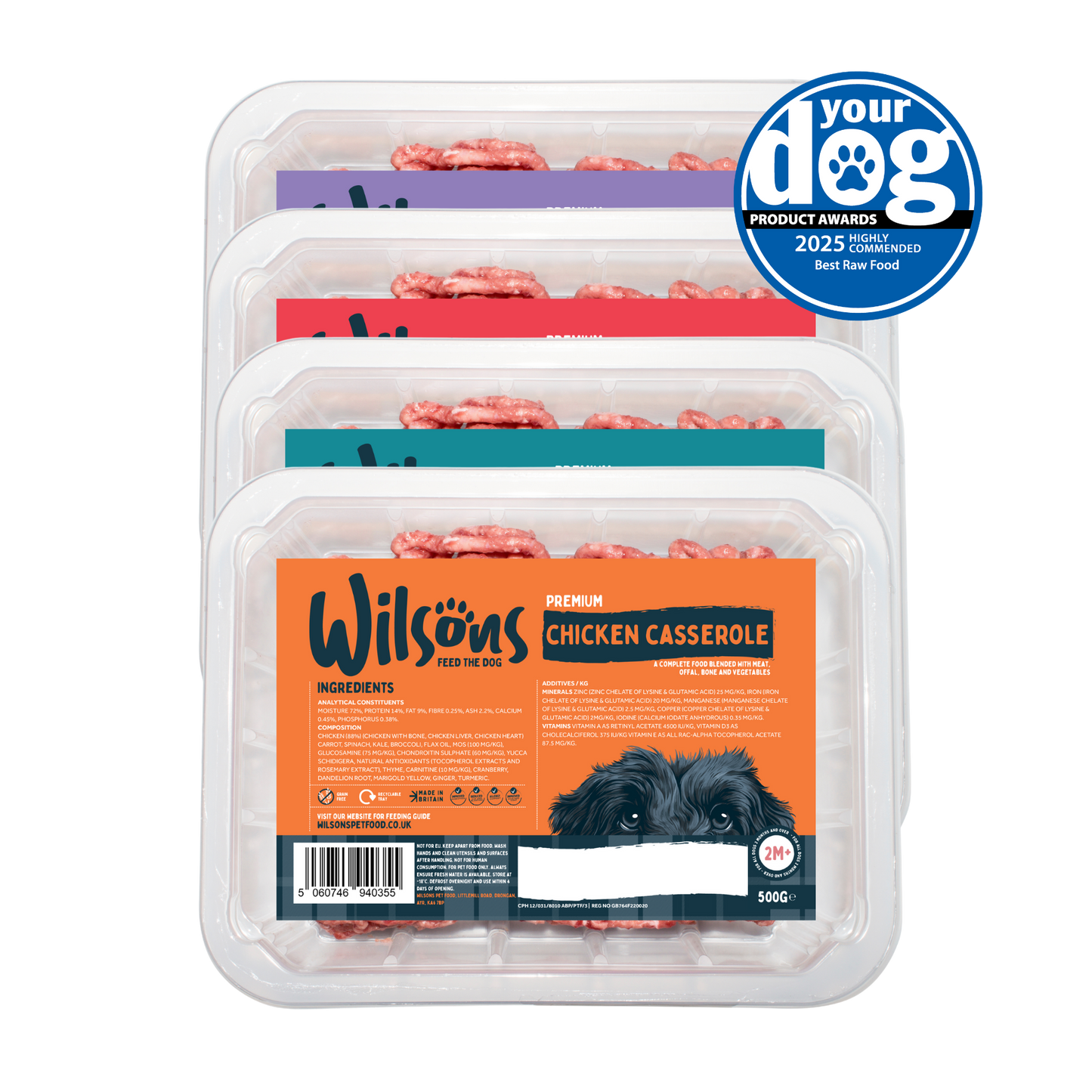 Variety Beef, Chicken and Turkey Premium Complete Raw Frozen Dog Food