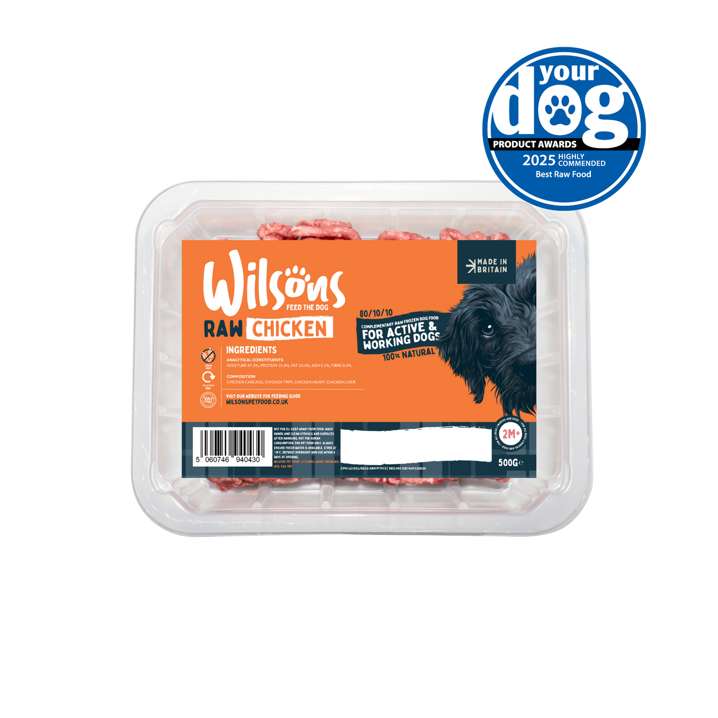 Chicken 80/10/10 Raw Frozen Dog Food