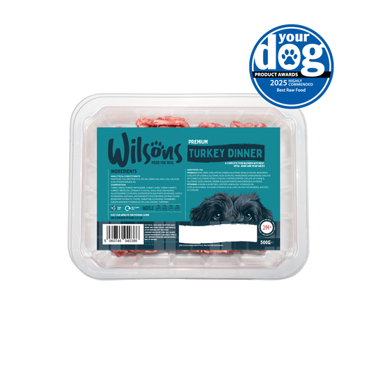 Turkey Dinner Premium Complete Raw Frozen Dog Food