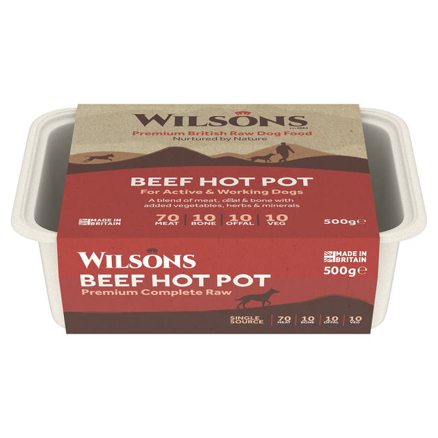 Buy Beef Dog Food Raw Frozen, Cold Pressed & Treats Wilsons Pet Food