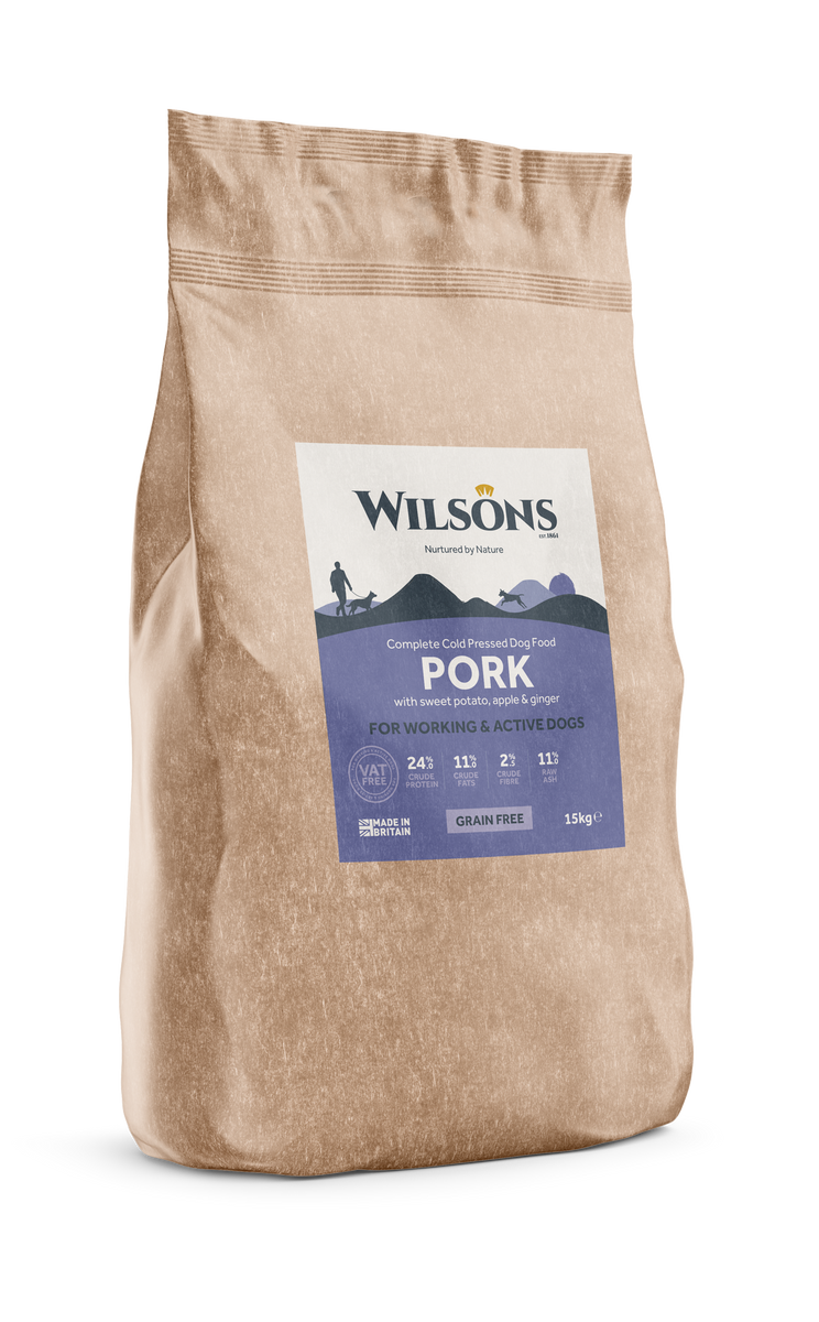 Pork Cold Pressed Working Dog Food Wilsons Pet Food