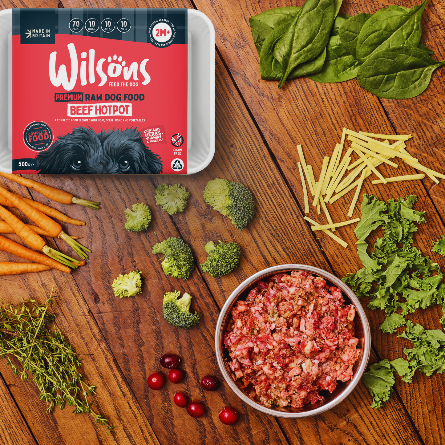 Beef Hot Pot Premium Complete Raw Frozen Dog Food