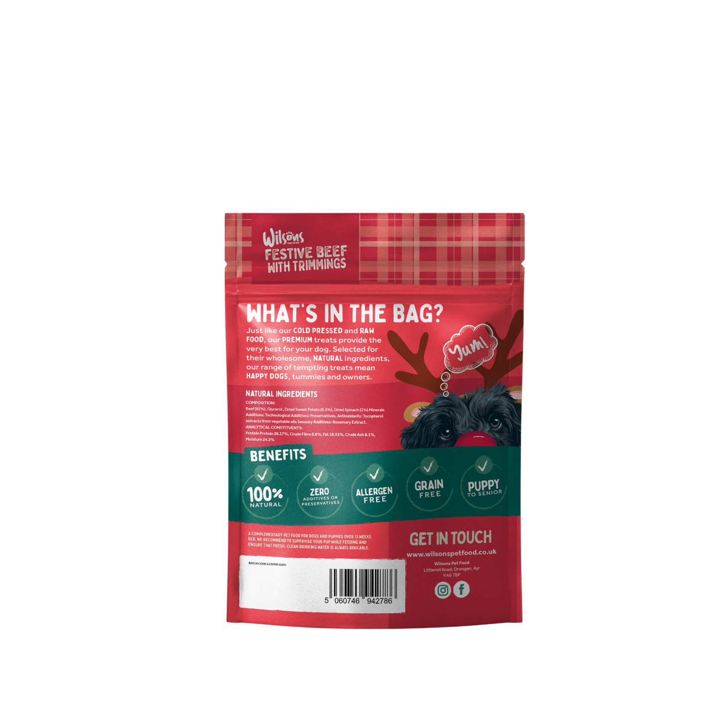 Festive Beef Sausages with Trimmings Dog Treats