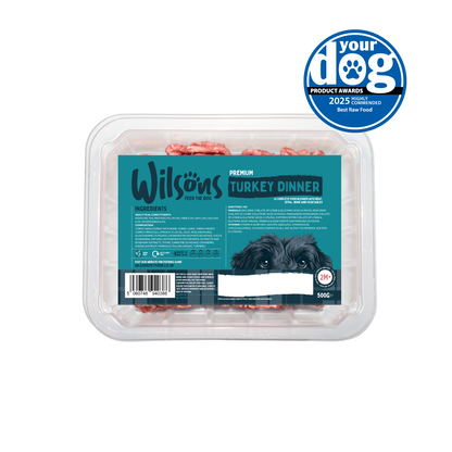 Turkey Dinner Premium Complete Raw Frozen Dog Food