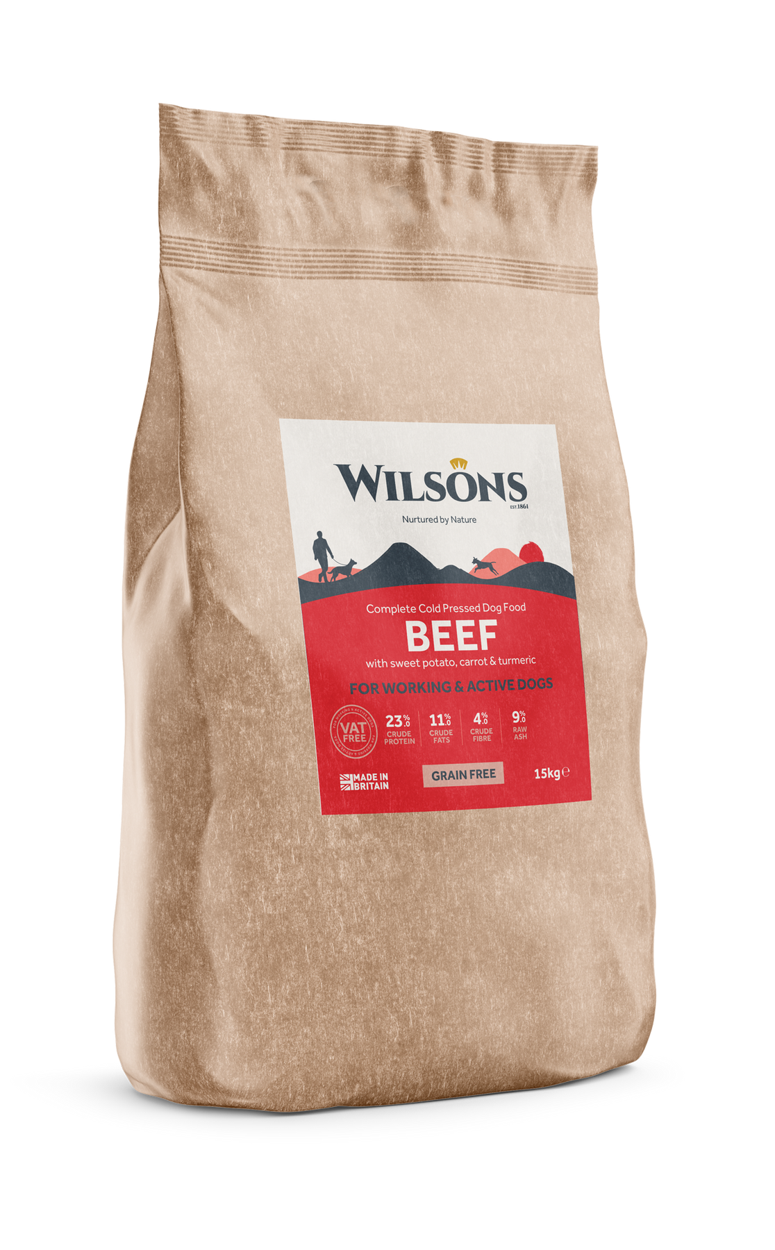 Wilsons Beef Cold Pressed Working Dog Food Made in the UK